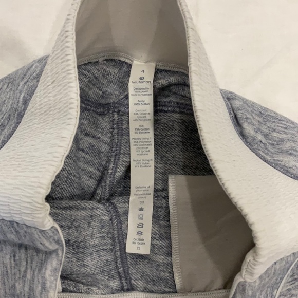 Lululemon Athletica Track Pants | Size 4 | Heather Light Blue|Draw String Waist - Picture 5 of 5